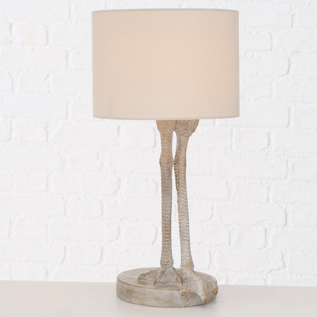 Flamingo Leg Lamp With Cream White Shade