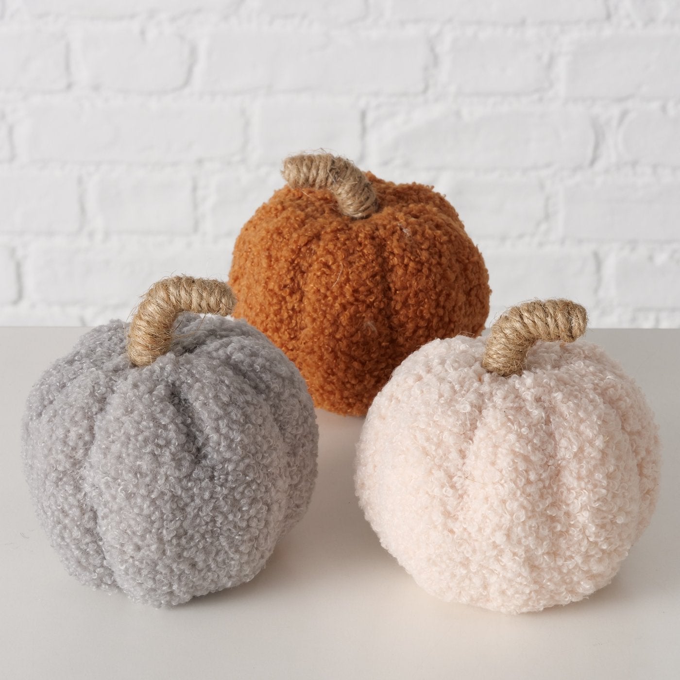 Plush Pumpkin Grey Orange or Cream White