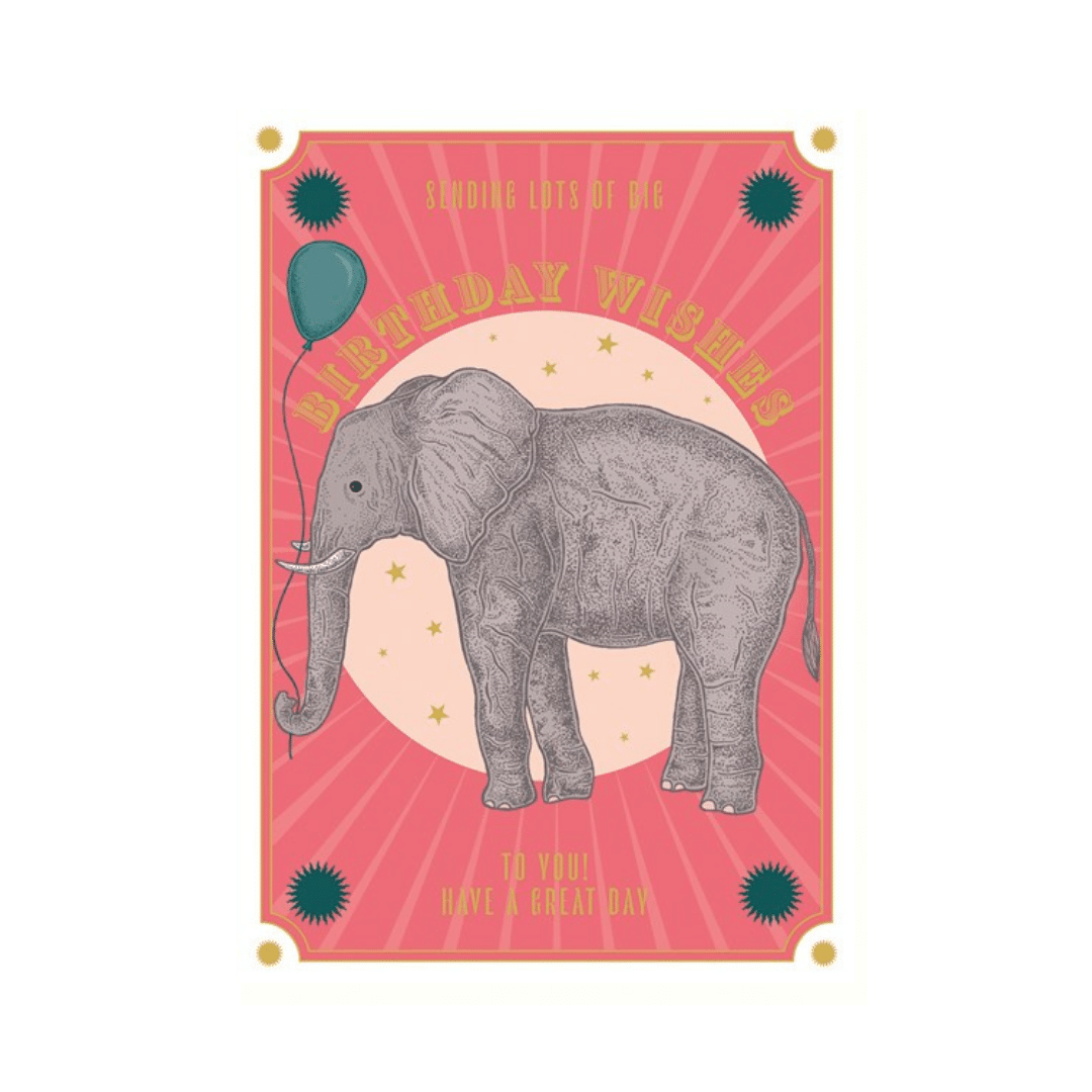 Big Birthday Wishes Greeting Card Art File &Quirky