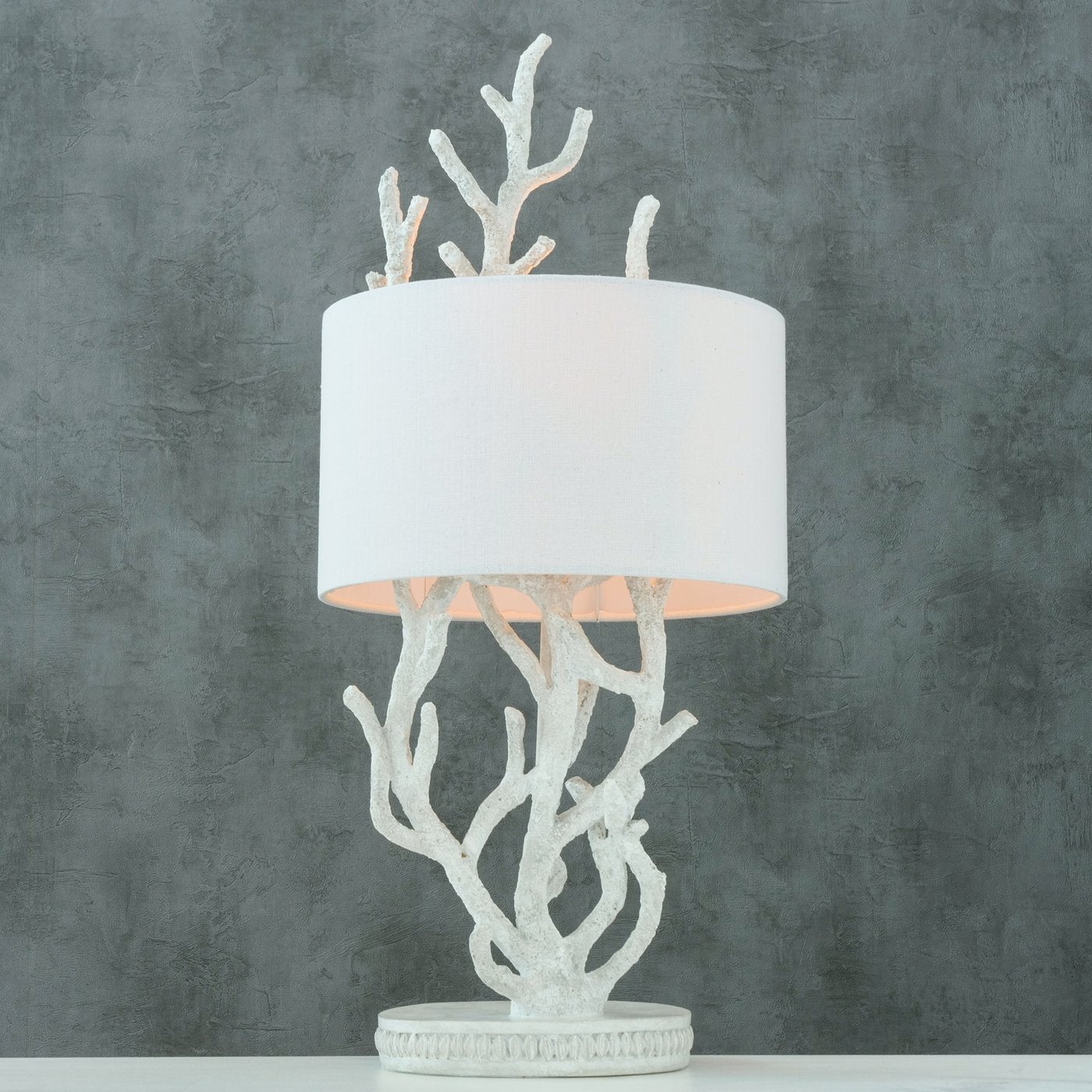 White coral table lamp discount