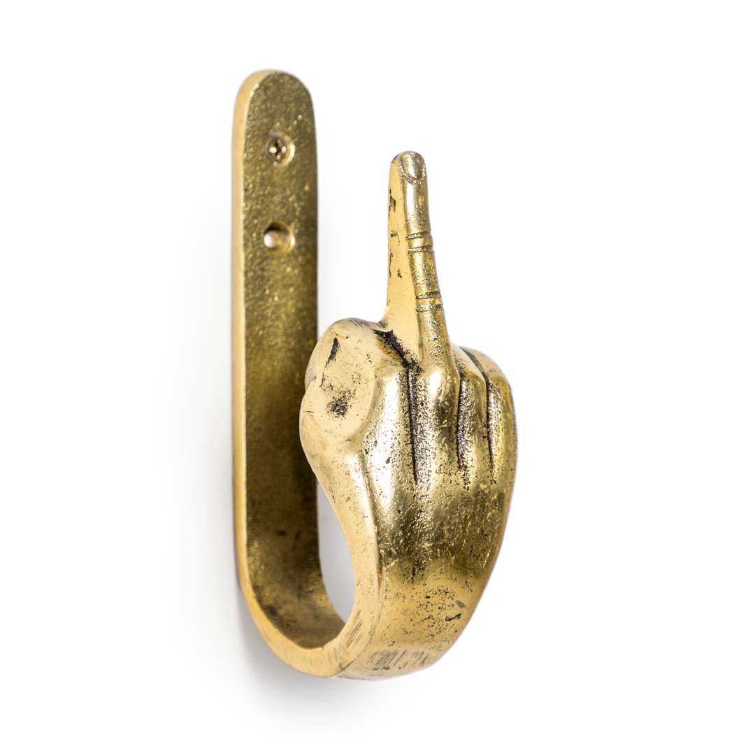 Middle finger coat hook sale