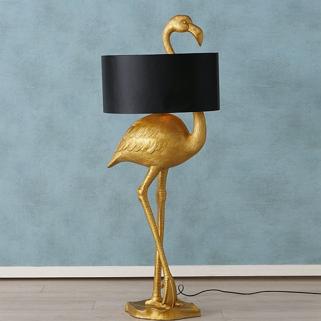 Gold flamingo cheap floor lamp